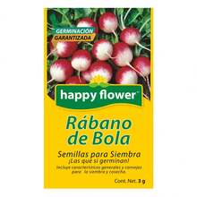 Pack de 6 Semillas de Rábano de Bola Happy Flower – Germinación Garantizada (3 g c/u) - Amarillo - Ver 2