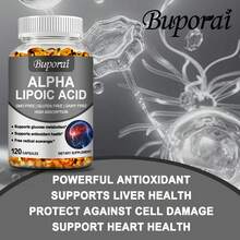 BUPORAI Ácido alfa lipoico: promueve el metabolismo energético, relaja los nervios y mejora la salud del sistema nervioso, además de mejorar la salud cerebral y cardíaca - 120 cápsulas - 120 cápsulas - Ver 5