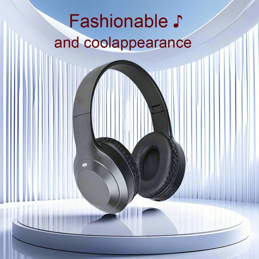 150mAh Wireless Headphones, Universal For Smartphones, Low Latency HIFI Calls, Leather Comfortable Fit, Adjustable & Foldable, Portable, Cool Gaming Gift For Girls & Boys, Online Classes, Painless Cotton V5.3, Over-Ear Wireless Headphones