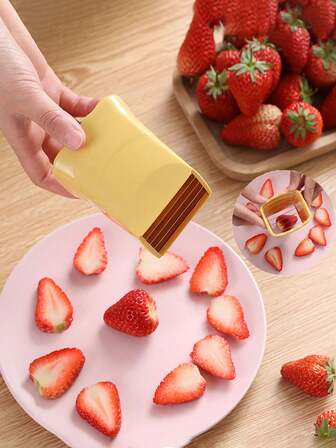 1件/2件手动按压水果切片机草莓切片机香蕉切片机水果切片机多功能软果蔬切片机新鲜拼盘制作