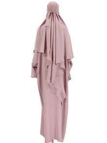 2 Stücke/Set Khimar Abaya, geeignet für den täglichen Gebrauch und Gebet von Frauen, langes Gewand, muslimische islamische Kleidung, geeignet für alle Jahreszeiten - Verschiedenfarbig - Übersicht 6