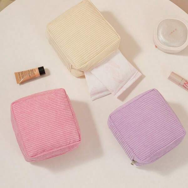 1pc Sanitary Pad Storage Bag, Feminine Hygiene Pad Organizer, Cosmetic Makeup Bag, Portable Travel Pouch