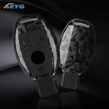 Funda premium de ABS para llavero de Mercedes Benz - C, S, E, M, CLS, CLK, Clase G - Entrada sin llave inteligente, negro con diseño transparente, funda de entrada sin llave | Funda de llavero con estilo | Estuche de llave duradero, soporte de llavero - Mercedes-Benz Clase A - Ver 5