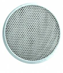 Malla De Aluminio Para Pizza 14 pulgadas malla de aluminio para pizza 14 pulgadas bandeja rejilla resistente uso horno barbacoa ventilacion uniforme cronstruccion ligera lavable reutilizable ideal pizzerias hogares cocinas profesionales distribucion pareja de pizzas crocantes parrilla y horneado eficiente - Plateado - Ver 3