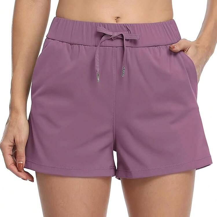 Women Sports Shorts - Purple - View 9