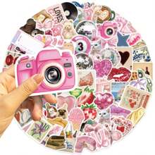 100pcs Vintage Watercolor Travel Stickers, Cute Cartoon Animal & Food Stickers, Fashion Sticker Pack, Waterproof Vinyl Stickers For Water Bottles, Laptops, Notebooks, Phones, Luggage, Journals, Fridges, Cups, Etc. - D - View 10