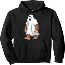 Funny Bigfoot Lovers Spooky Halloween Costume Pullover Hoodie - Hitam 4 - View 1