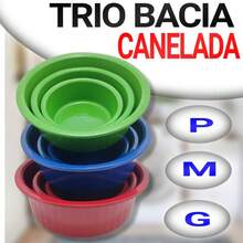 Kit 3 Fluted Bowls Pmg Plus Color Multipurpose Colored 1.0 / 2.0 / 3.0 Liters - Nhiều màu - Xem 2