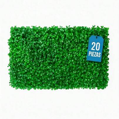 Follaje Artificial Sintetico Para Muro Verde 20 Pz 60x40cm