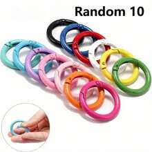 10/20/30/50pcs Colorful Keychain Set With Lobster Clasp Swivel Spring Hook, Decorative For Dog Leash, Handbag, DIY Pendant Craft Accessories