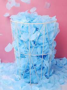 5000/2000/1000/500/100 Pcs Pink Rose Petals, Suitable For Wedding, Romantic Proposal Decor, Flower Girl Tabletop, Baby Shower, Rose Decor, Decorative Roses, Party & Holiday Decor, Valentine's Day, Mother's Day Decoration - Light Blue - View 4