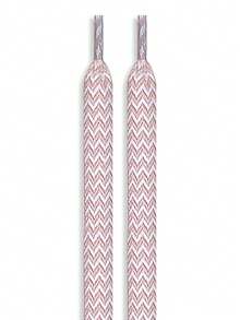 New Skateboard Shoes Contrast Color Wavy Shoelaces, Flat Widened Polyester Shoelaces, Colorful Wavy Pattern Shoelaces