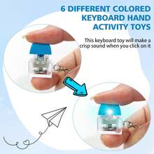Silent Clicky Fidget Keychain Toy, Portable Stress Relief Press Keycap For Anxiety & Focus Improvement, Mini EDC Gadget For Office Desk, School Study, Ideal Gift For Tech Lovers & Gamers