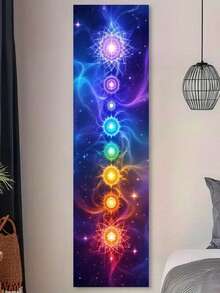 Thảm treo tường hình Mandala Luân xa rực rỡ - Treo tường dọc nhiều màu sắc với 7 viên đá Luân xa, Polyester bền, Thích hợp cho phòng ngủ, phòng tập yoga hoặc làm quà tặng trang trí nhà cửa, Thích hợp cho những người đam mê sức khỏe và tâm linh, Trang trí tường phòng ngủ | Nghệ thuật tâm linh | Thảm treo tường bền, Trang trí phòng thiền - Nhiều màu - Xem 13
