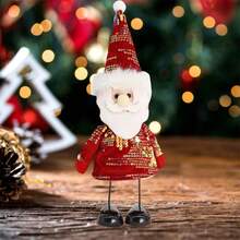 Santa Claus/Snowman/reindeer stuffed animal toy decoration desktop decoration - Rojo - Ver 4