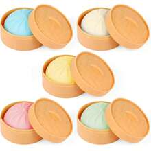 1个彩色饺子造型减压球，可挤压面团球缓解压力的手部玩具，带蒸笼的弹力桌面玩具