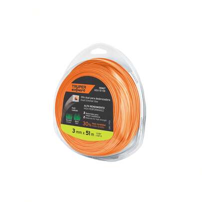 El hilo cuadrado dual para desbrozadora EXPERT 15967 es un consumible de alto rendimiento diseñado para lograr un corte preciso y eficiente en trabajos de jardinería y mantenimiento de áreas verdes. Con un grosor de 3 mm y una longitud de 51 metros, este hilo se presenta en blíster práctico, ideal para un almacenamiento sencillo.  Gracias a su diseño cuadrado y reforzado, proporciona un desempeño superior en comparación con los hilos tradicionales, logrando cortes más rápidos, limpios y uniformes incluso en pasto denso y maleza resistente.  Características principales del hilo EXPERT 15967  Este hilo para desbrozadora destaca por su calidad y durabilidad:  Diámetro de 3 mm, óptimo para trabajos de corte exigentes.  Largo de 51 metros, suficiente para múltiples reposiciones.  Diseño cuadrado dual, que ofrece mayor filo de corte.  Fabricado con materiales resistentes al desgaste y a la fricción.  Presentación en blíster, práctica para uso y almacenamiento.