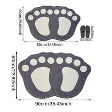 1 buc. Covoraș de ușă gri cu model de amprentă, covor decorativ din lână artificială, lavabil la mașină, covoraș de baie moale, gros și absorbant, potrivit pentru bucătărie, spălătorie, cameră de jocuri, hol, casă de la țară, terasă, balcon, verandă, living, intrare interioară, decor pentru petreceri la birou, decor pentru locuri de sărbători, intrare, baie, dormitor, sufragerie