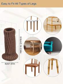 24/16/4pcs Chair Leg Socks - High Elasticity Knit For Scratch Protection, Durable Furniture Floor Protectors, Ideal For Hardwood Floors, Easy Install, Fits All Chair Sizes