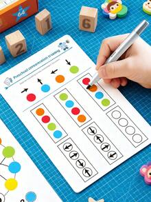 可重复使用的儿童涂色书、早期教育培训卡、圣诞礼物、生日礼物或学习用品；返校用品有助于提高思维能力和注意力。