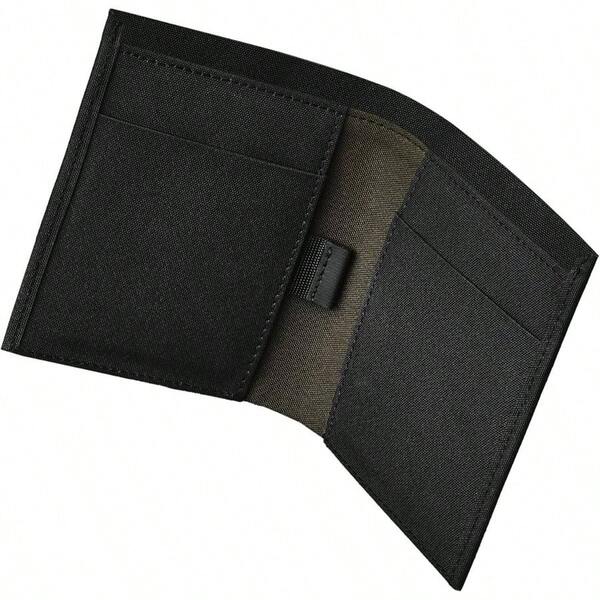 Ark Bifold Cash Wallet u2013 portafolios minimalista con bolsillo frontal para hombre, uso diario, cierre magntico para , Negro -, Medium