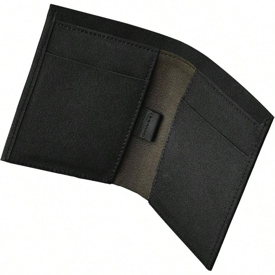Ark Bifold Cash Wallet u2013 portafolios minimalista con bolsillo frontal para hombre, uso diario, cierre magntico para , Negro -, Medium - Negro - - Ver 1