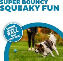 Outward Hound Squeaker Ballz 4-Pack Tennis Ball Dog Toys With Squeaker, Interactive Fetch Play For Pets Under 25 Lbs, Training Balls For Indoor &Amp; Outdoor Exercise, All, 2-Inch - 黑白 - 查看 2