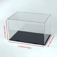 Removable, Acrylic Display Cabinet, Plastic Collectible Display Case, Protective Storage Box For Models, Suitable For Display And Collection, Elegant Storage Box For Home And Retail - Black - View 33