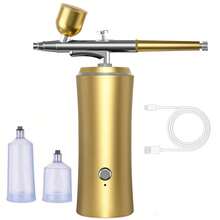 1 pezzo Aerografo ricaricabile senza fili - Kit compressore da 30 PSI, pistola ad aria compressa senza fili ad alta pressione per pittura di modelli, barbieri, decorazione di torte