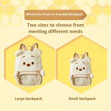 New Cute Cartoon Yellow Bear Plush Backpack, College Style Lightweight Commuter Backpack - Light Yellow 1 - View 7