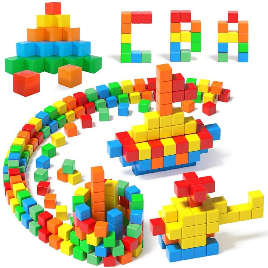 Magnetic Cube Building Blocks, STEM Puzzle Toys, Essential Teaching Toy For Boys And Girls Aged 3 Years Old And Above, Stimulate Creativity And Brain Development