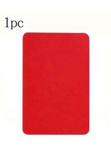 1pc Red Silicone Anti-Slip Shoe Sole Pad, Wear-Resistant Forefoot Non-Slip Grip Mat, Textured Rubber Shoe Insole