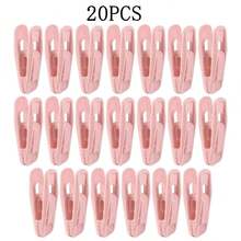 20PCS / 10PCS Klip Gantungan Baju Beludru, Klip Gantungan Celana Beludru Warna Gading, Klip Gantungan Kuat Sempurna untuk Gantungan Baju Felt Tipis - MultiWarna - View 15