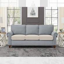 Waterproof Couch Cushion Covers, Stretch Sofa Seat Cushion Slipcovers Solid Washable Furniture Protector Suitable For Armchair Loveseat Sofa (Beige, 3 Pcs)