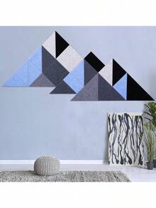 Tutmyrea 41 Pack Self-Adhesive Triangular Acoustic Panels, 88"X35" Sound Absorbing Panels, Soundproof Wall Panels, Wall Decoration Art Soundproof Wall Panels For Studios, Homes, Offices(Mountain Peak)