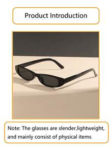 1 Pair Women's Cat Eye Slim Personalized Y2K Versatile Street Style Runway Shaping Fashion Glasses Oval Shape Shades - Multicolor - View 6