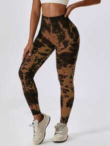 Women Sports Leggings - 棕色 - 查看 6