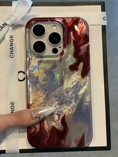 Tie Dye Flame Design High-End Feeling Phone Case Compatible With Iphone 17 Pro Max/16 Pro Max/15, Minimalist Chic Compatible With Iphone 14/13 Pro/12, Anti-Drop Full Coverage Compatible With Iphone 11 Plus