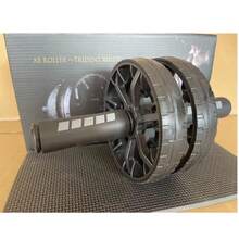 1pc AB Wheel Roller, Abdominal Core Workout Equipment With Comfortable Foam Handles, Home Fitness Training Device, Black/Blue/Red