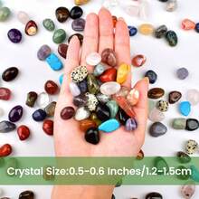 Black Friday1Polished Multicolor Healing Crystal Stone Set, 72 Pcs, 0.5" Handpicked Tumbled Stones For Healing, Reiki, Meditation, Crafting, Home Decor, Ethically Sourced, Multicolor - Ngọc máu rồng - Xem 9