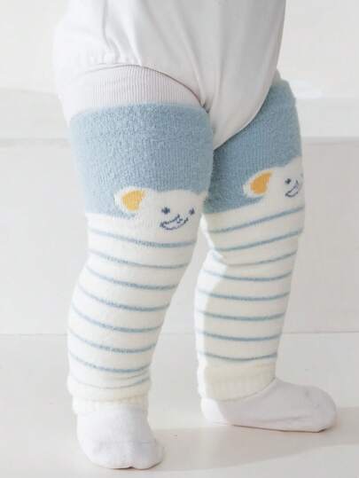 زوج من الركبة الناعمة والمريحة والدافئة للأطفال الرضع، أغطية الساق للأولاد والبنات الصغار، مناسبة للخريف/الشتاء، المناسبات والاستخدام اليومي