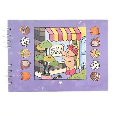 Livro de Colorir Capa Dura com 50 Páginas de Desenhos em Folha A5 de 180 Gramas, Volta às Aulas