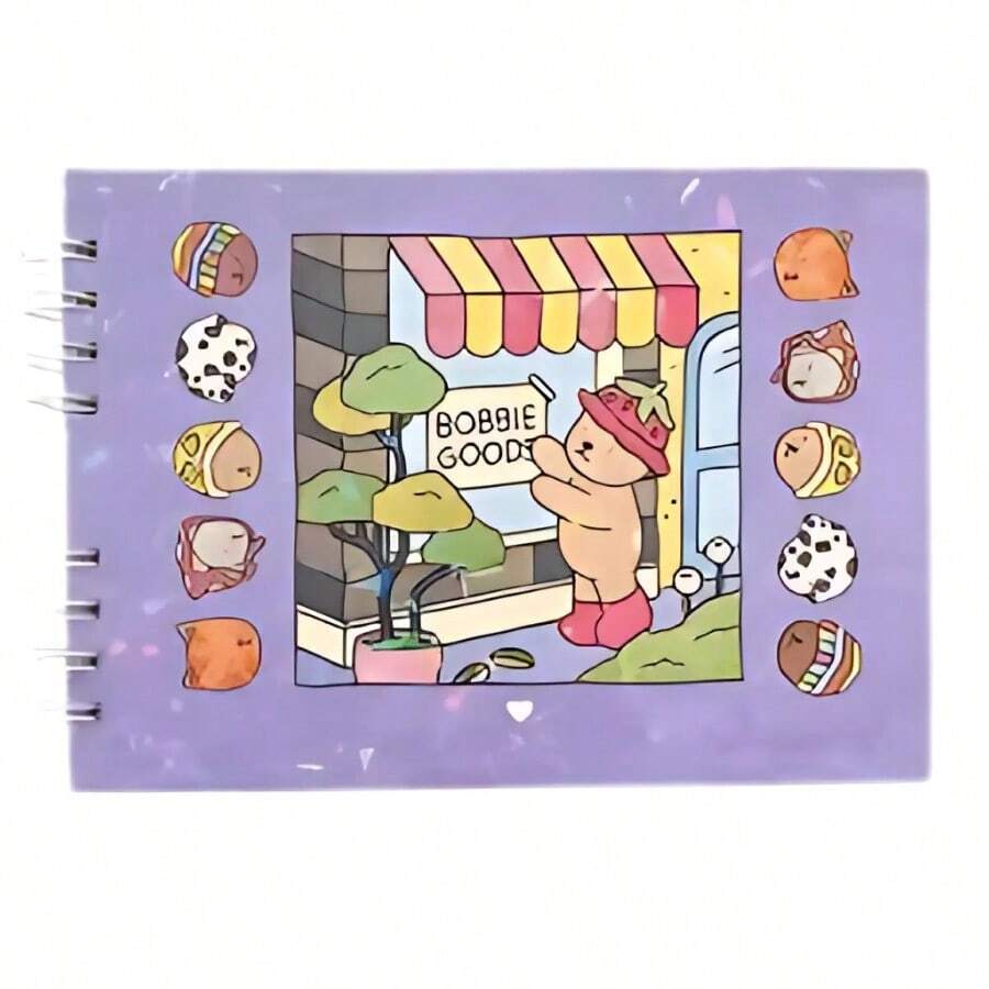 Hardcover Coloring Book 50 Pages Of Drawings On A5 Sheet 180 Grams Back To School - 淺灰紫 - 查看 1