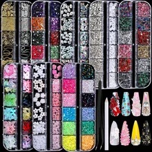 Nail Charms, Nail Rhinestones Kit With 8 Boxes Of Nail Gems, 3D Charms For Nails, Colorful Clear Flatback Rhinestones, Multi Shape Pearls Jewels Crystals For Craft - Multicolor - View 1