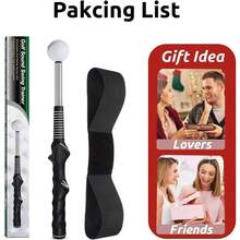 Retractable Swing Trainer, Grip Trainer Warm - Ups, Indoor Practice, Right - Handed Clubs, Accessories - Strength And Tempo Training Chip Shot - đen - Xem 7
