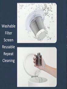 YAIUZGOO Aspiradora de coche con succión súper potente, limpiador portátil de mano, mini limpiador para el hogar, limpieza rápida de esquinas y residuos, de larga duración, para uso dual en coche y hogar - Negro - Ver 5