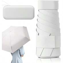 مظلة سفر صغيرة للحقيبة مع حافظة، مظلة صغيرة مضادة للأشعة فوق البنفسجية، خفيفة الوزن محمولة مقاومة للرياح للنساء والرجال والأطفال