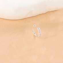 1 buc Set de cleme simple pentru ureche cu strasuri, bijuterii versatile de vară pentru femei, cadou pentru iubită