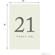 Table Numbers 2-40 On Perforated Paper, Ivory, 4x6-Inch Single Sided Sign, -Set, For Weddings, Engagement,22699528 - 紅木色 - 查看 2