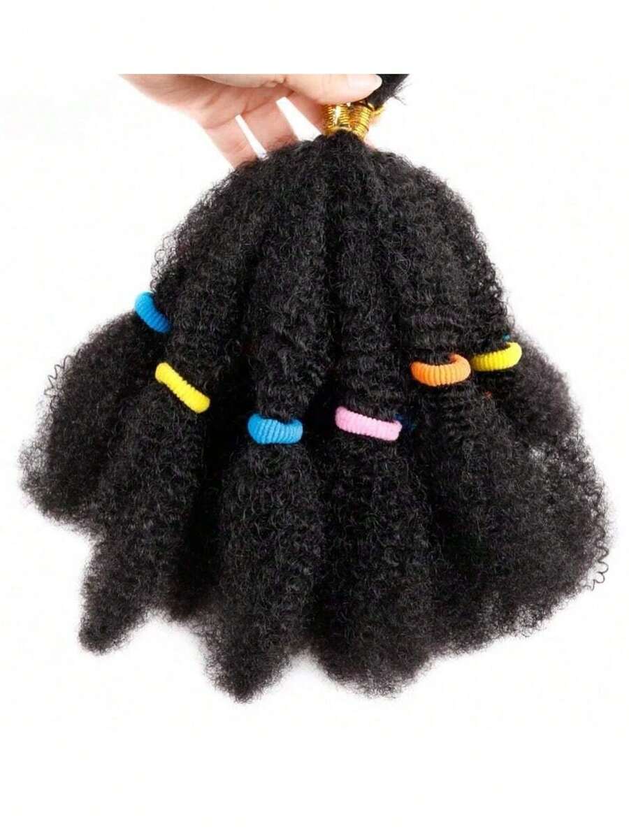 Tóc bện Marley mềm mại và bông xốp 8/12 inch, tóc bện xoắn kiểu châu Phi co giãn, tóc bện xoắn Marley tổng hợp, tóc bện móc số lượng lớn, tóc bện xoắn ngắn, tóc bện Marley, phù hợp cho phụ nữ châu Phi, phiên bản năm mới